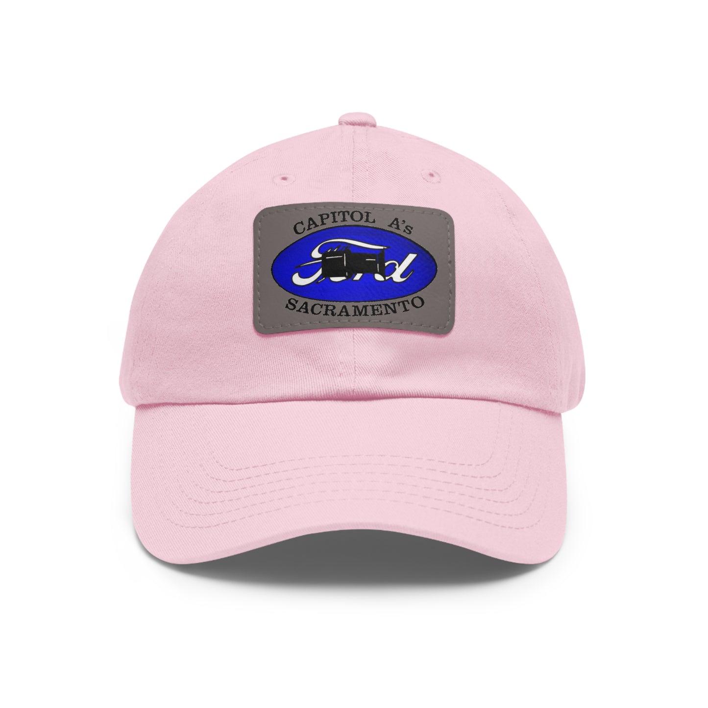 Capitol A's Dad Hat with Leather Patch (Rectangle)