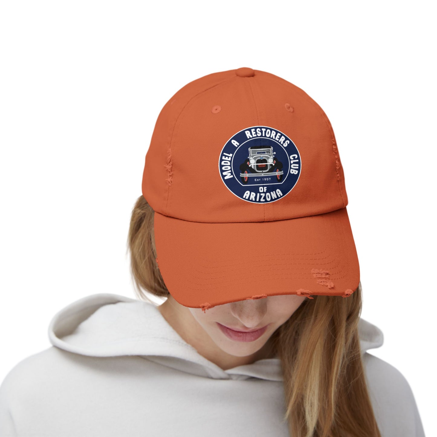 MARC of Arizona Unisex Distressed Cap - Model A Restoration Club of Arizona Emblem