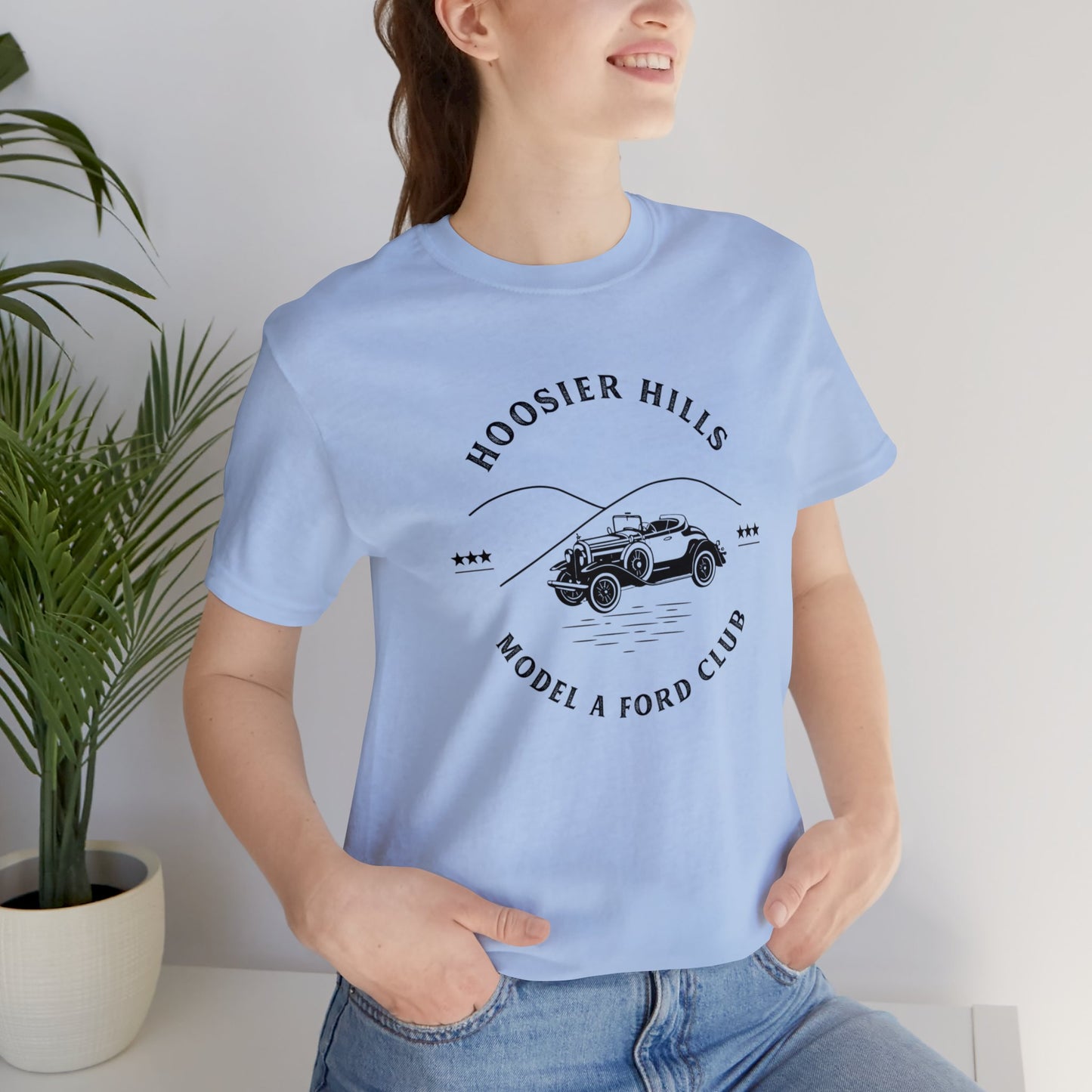 Hoosier Hills Model A Ford Club Unisex Jersey Short Sleeve Tee