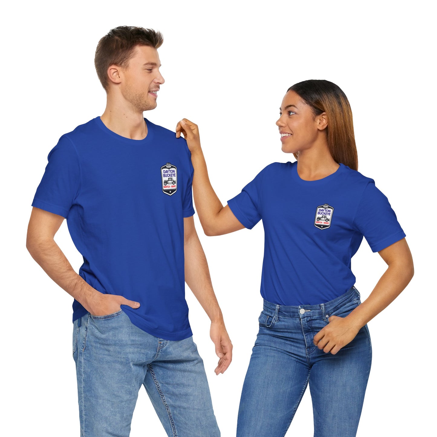 Dayton Buckeye (front and back logo) Unisex Jersey Short Sleeve Tee