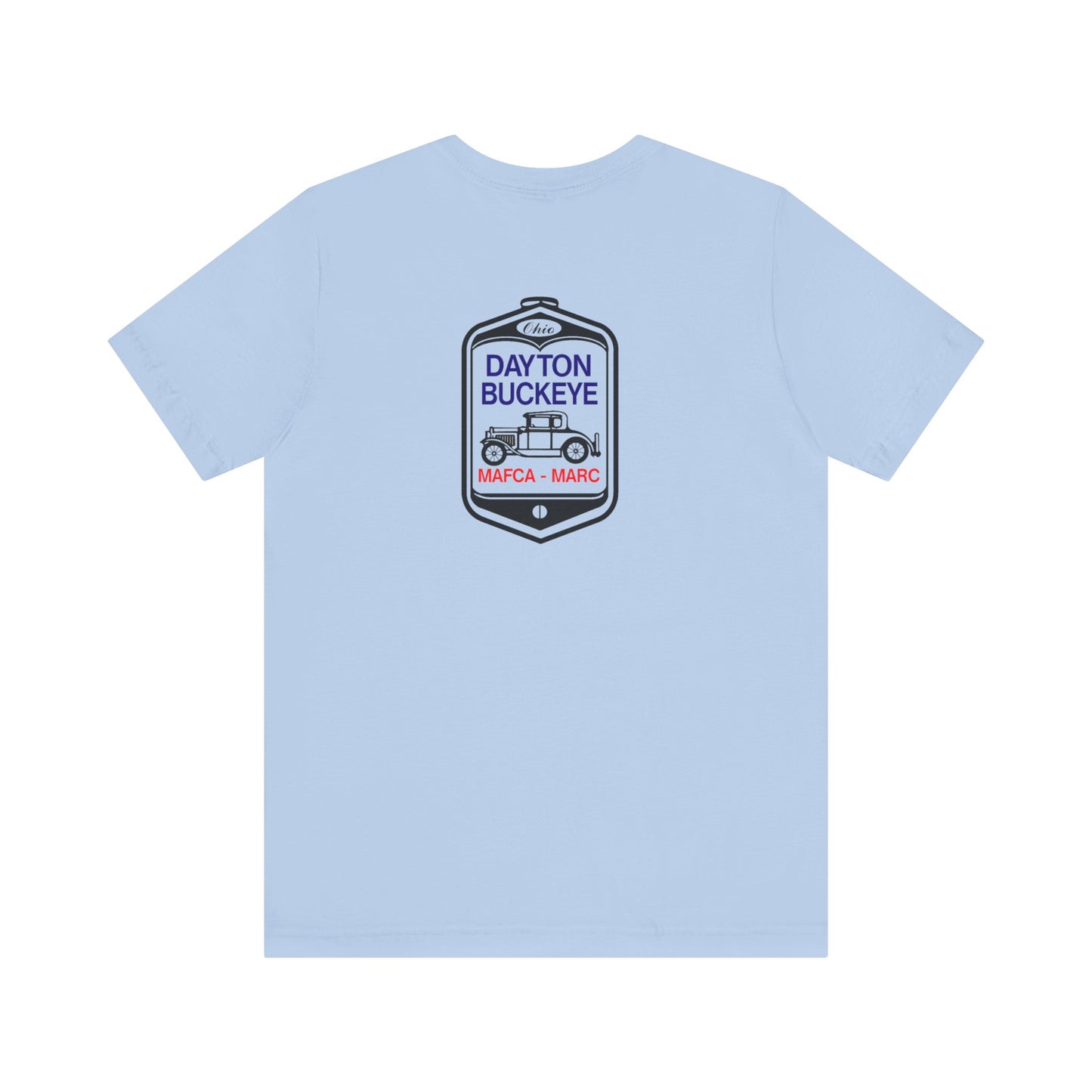 Dayton Buckeye (front and back logo) Unisex Jersey Short Sleeve Tee