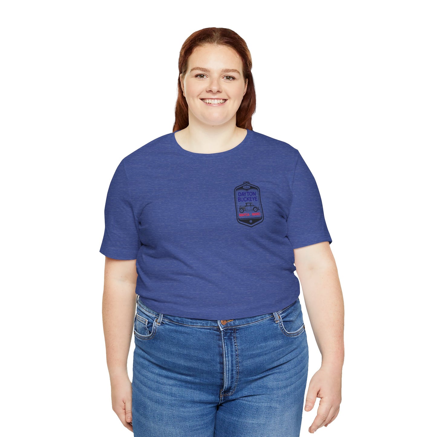 Dayton Buckeye (front and back logo) Unisex Jersey Short Sleeve Tee