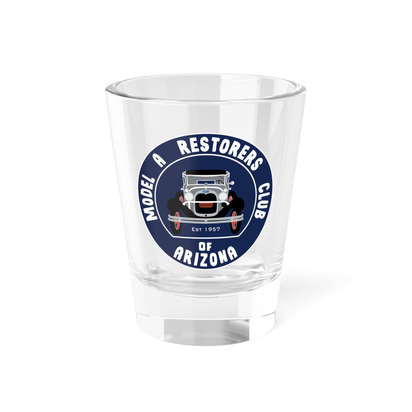 MARC of Arizona Shot Glass – Classic Car Enthusiast Drinkware