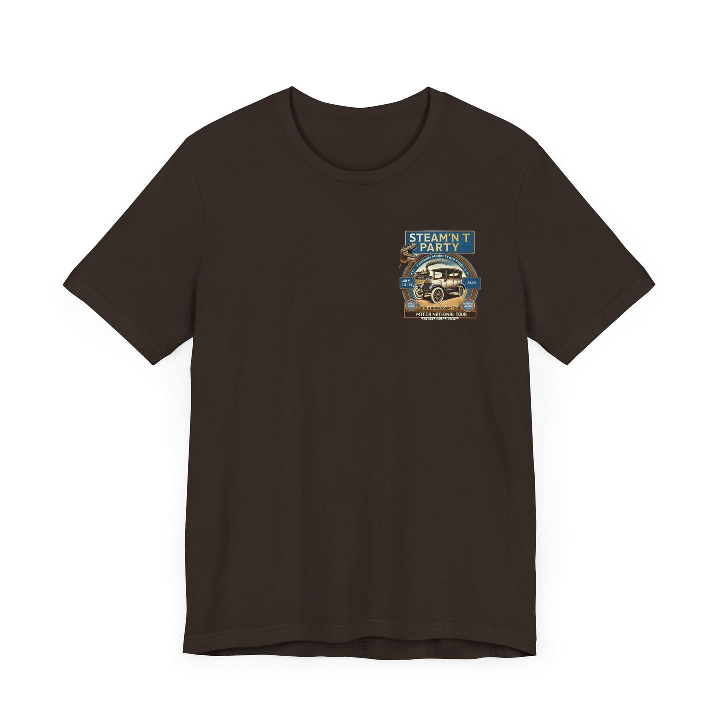 Foothills Model T Ford Club STEAM'N T PARTY (front and back logos)