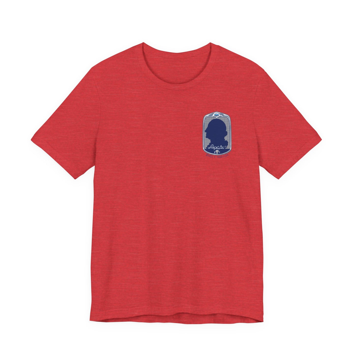 George Washington Model A Ford Club (front and back blue logo) Unisex Jersey Short Sleeve Tee