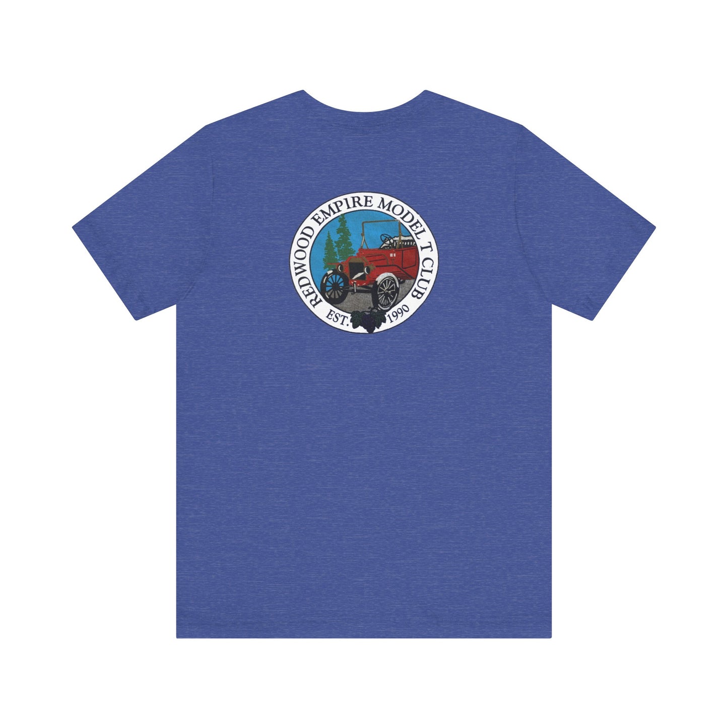 Redwood Empire Model Club (front and back logo) Unisex Short Sleeve Tee - Vintage Style Graphic T-Shirt