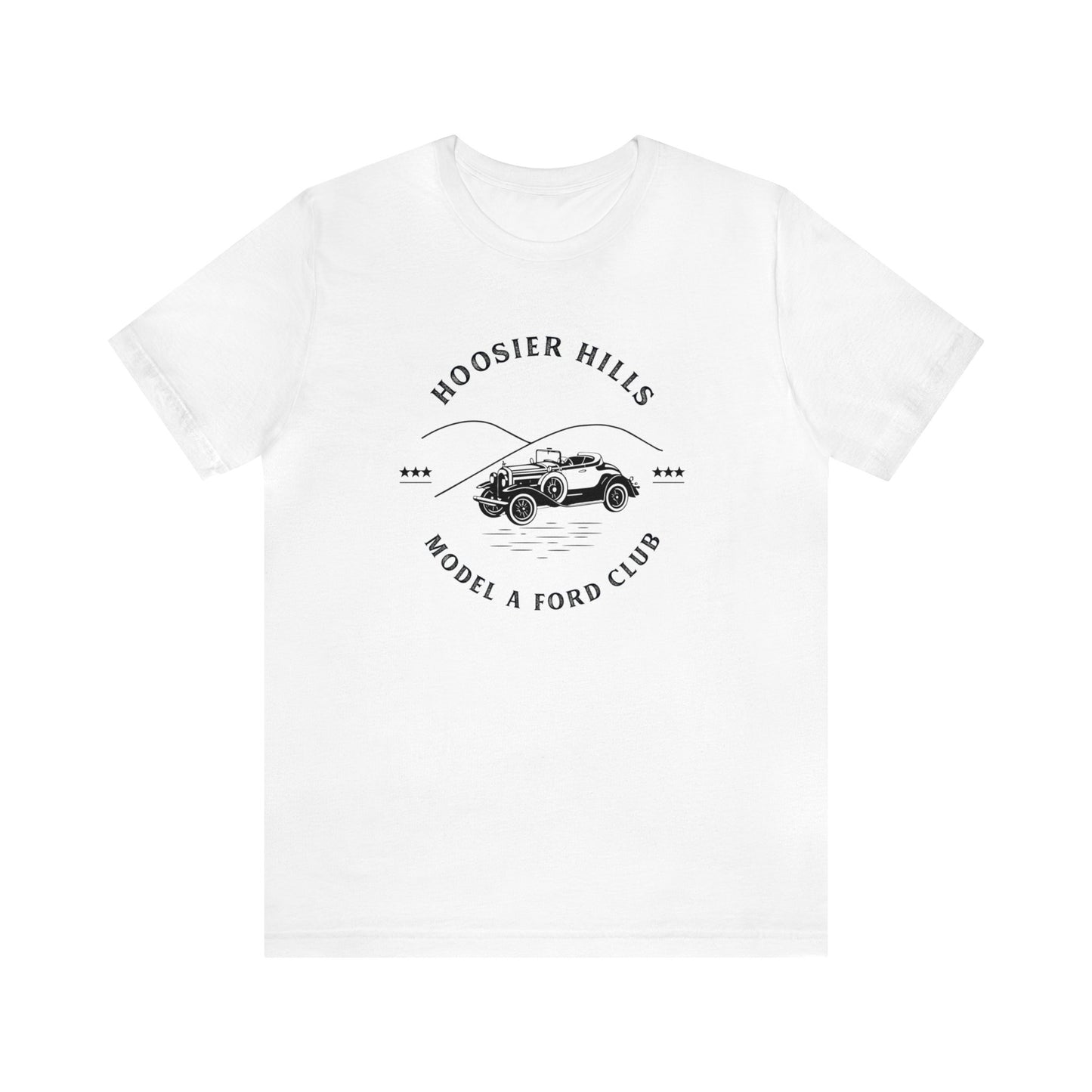 Hoosier Hills Model A Ford Club Unisex Jersey Short Sleeve Tee