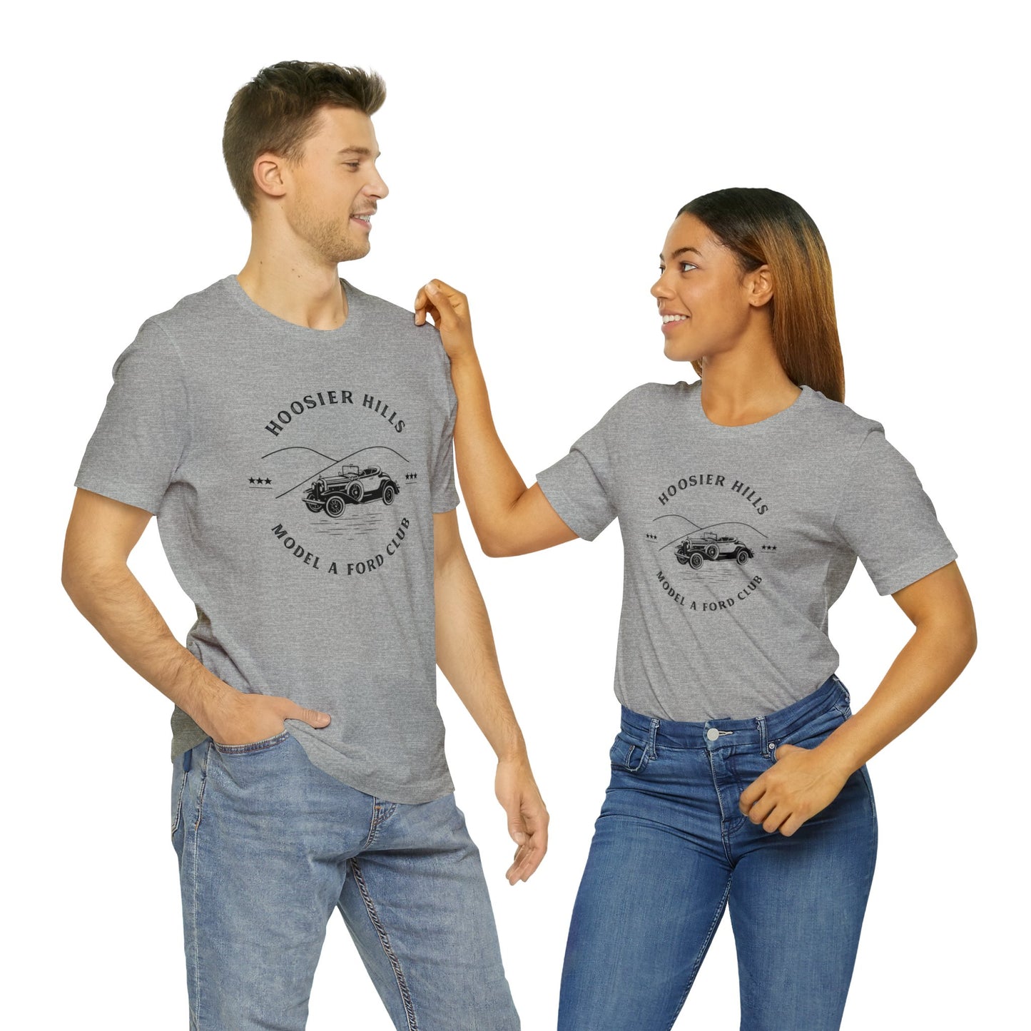 Hoosier Hills Model A Ford Club Unisex Jersey Short Sleeve Tee