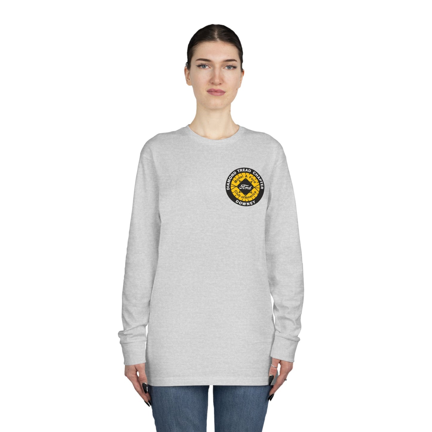 Diamond Tread Chapter Downey Long Sleeve Tee — Minimal Chest Logo