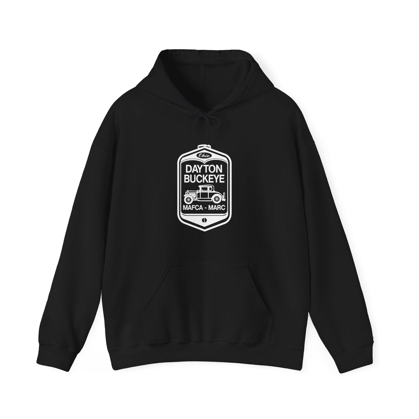 Dayton Buckeye (front logo) Unisex Heavy Blend™ Hooded Sweatshirt