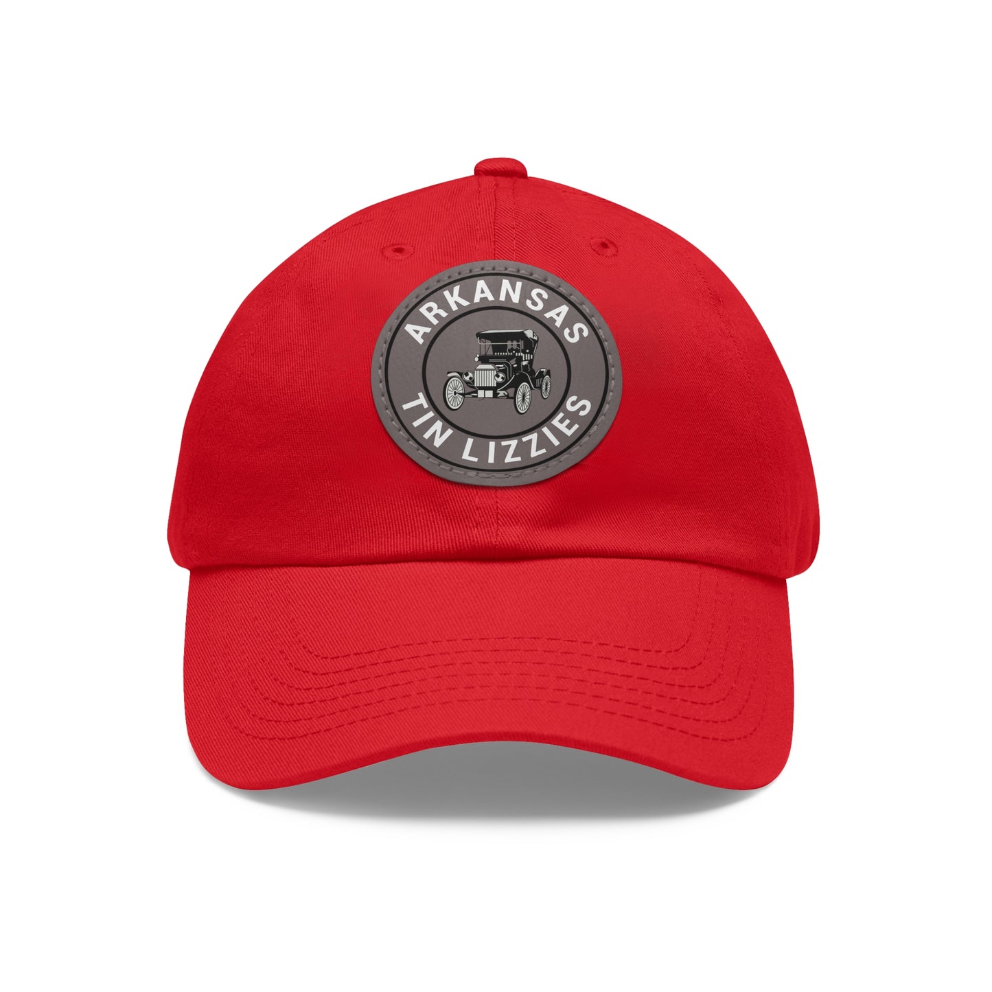 Arkansas Tin Lizzies Dad Hat with Leather Patch (Round)