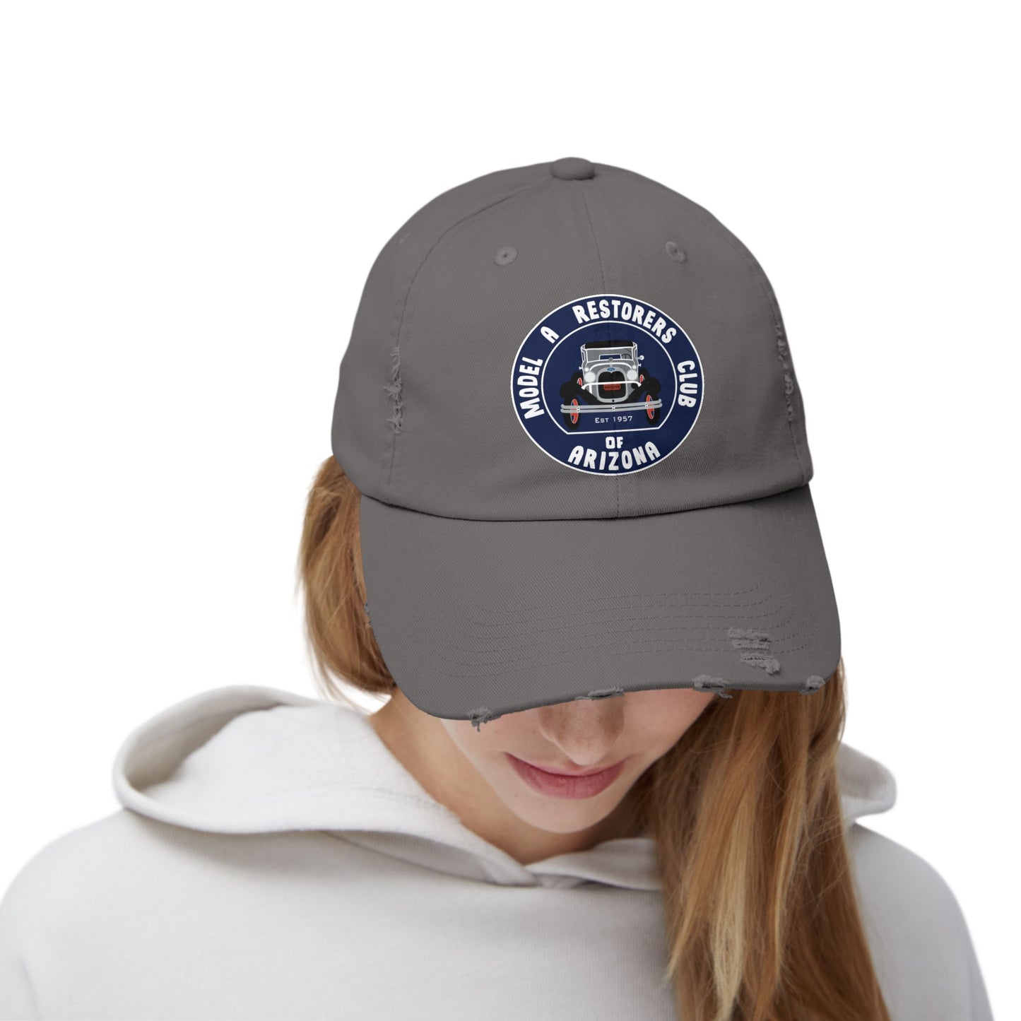 MARC of Arizona Unisex Distressed Cap - Model A Restoration Club of Arizona Emblem