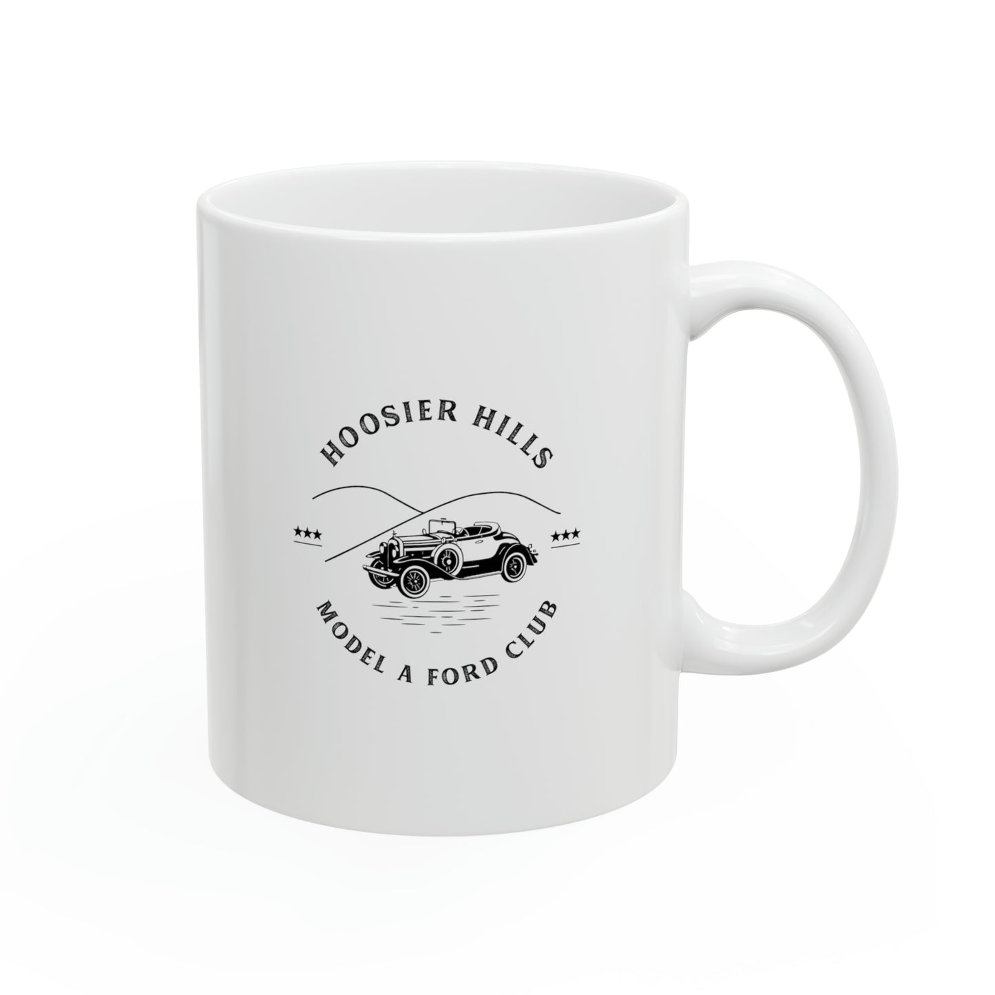 Hoosier Hills Model A Ford Club Ceramic Mug, 11oz