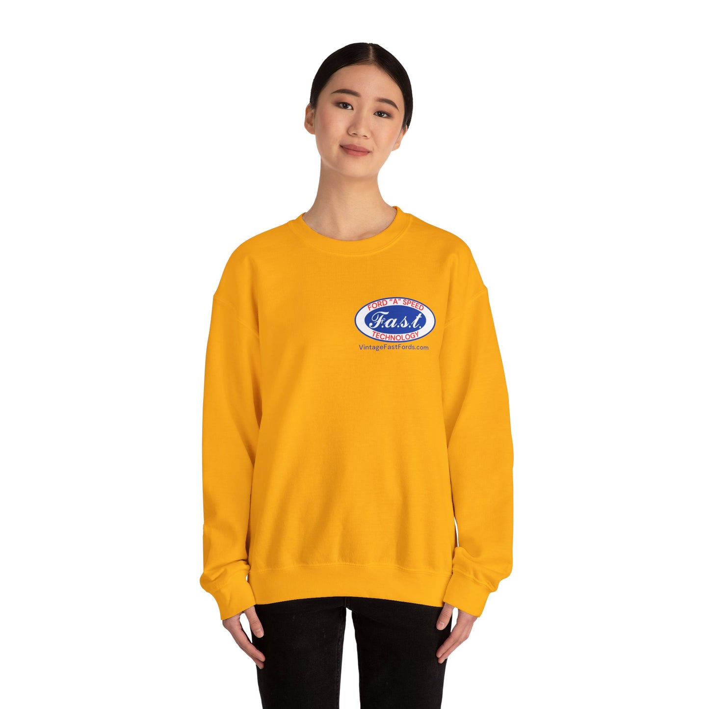 F.A.S.T. Ford "A" Speed Technology (front & back logo) Unisex Crewneck Sweatshirt