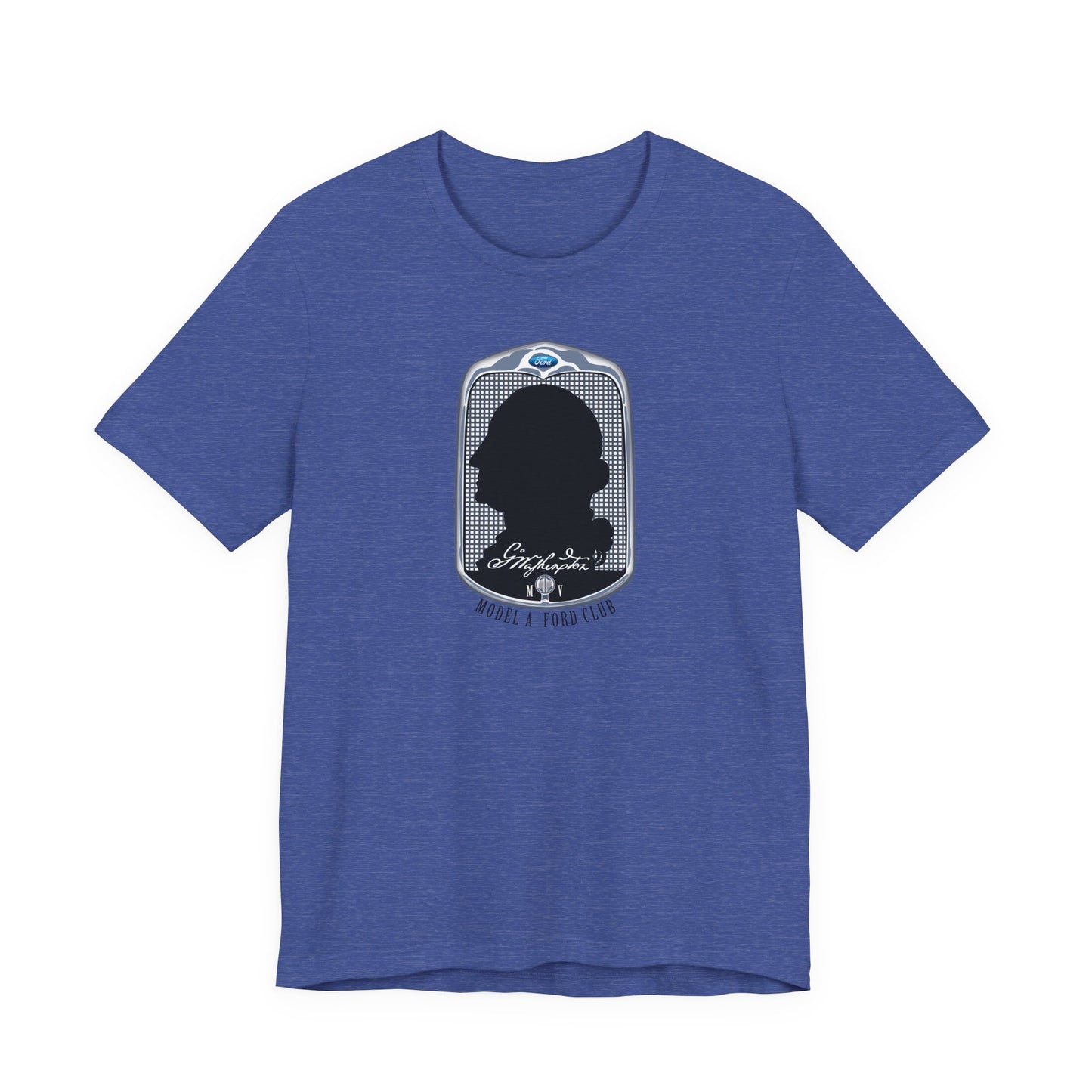 George Washington Model A Ford Club (front black logo) Unisex Jersey Short Sleeve Tee