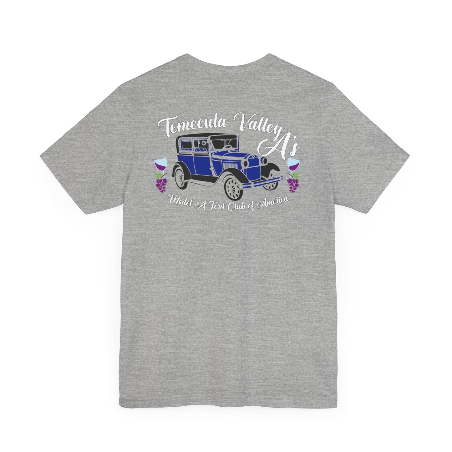 Temecula Valley A's (front and back print) Unisex Jersey Short Sleeve Tee