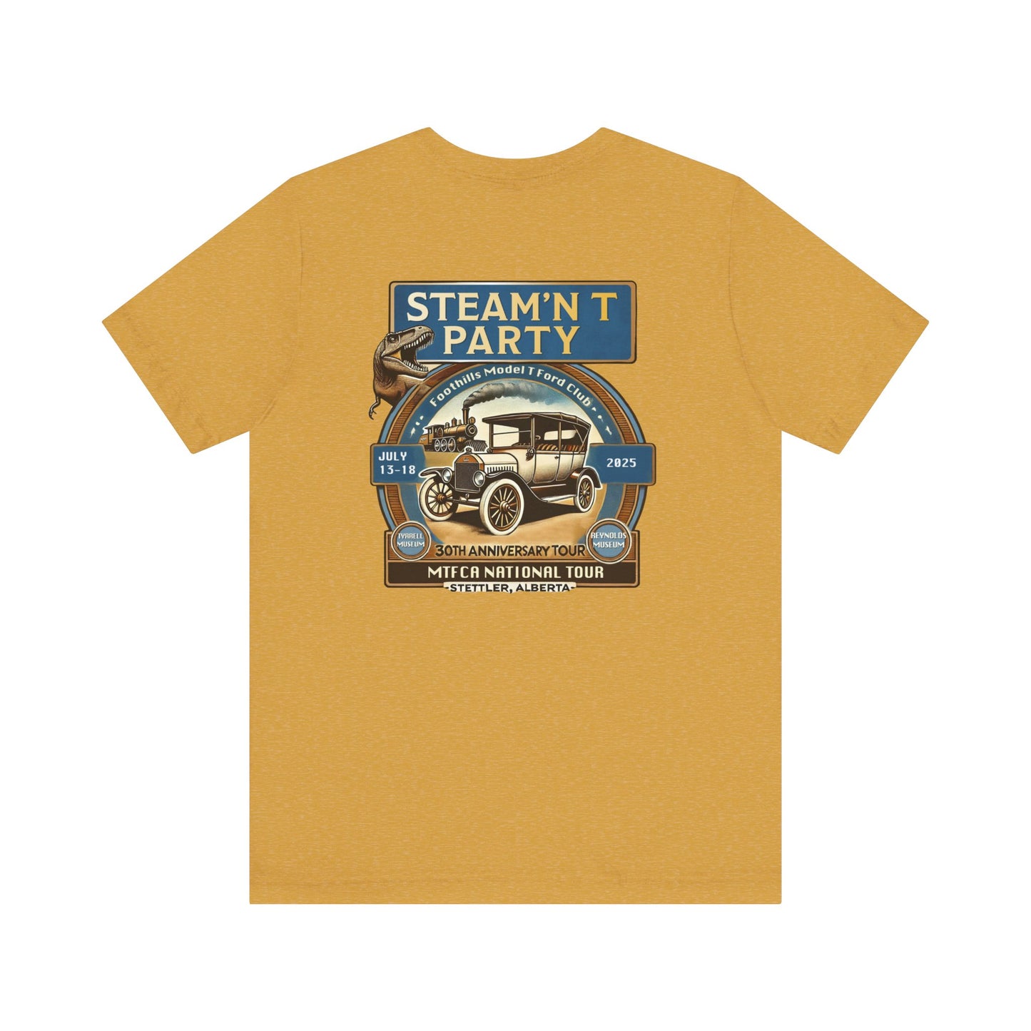 Foothills Model T Ford Club STEAM'N T PARTY (front and back logos)