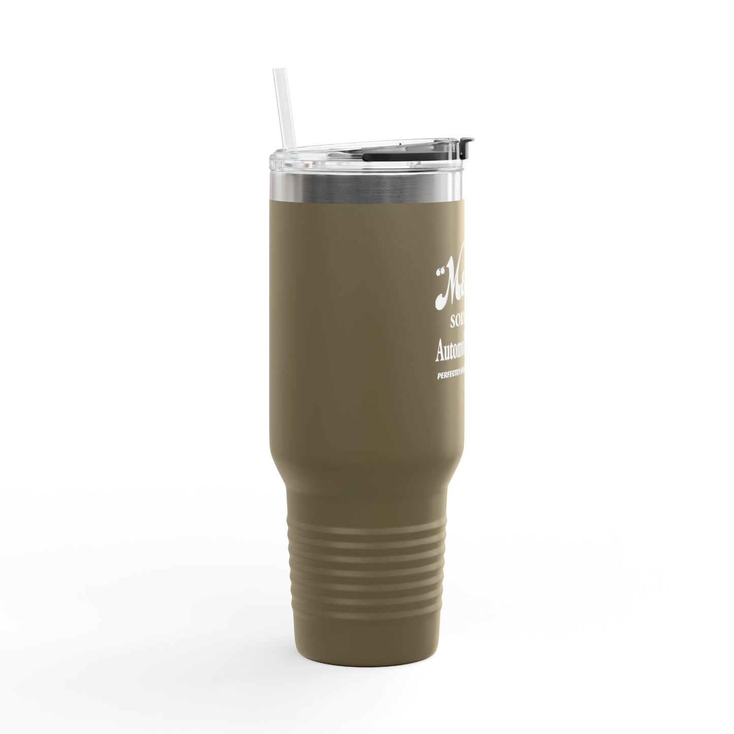 Maxwell Briscoe Motor Club - Insulated Travel Mug - 40oz, Stylish Travel Tumbler, Gift for Coffee Lovers, Reusable Mug for Road Trips