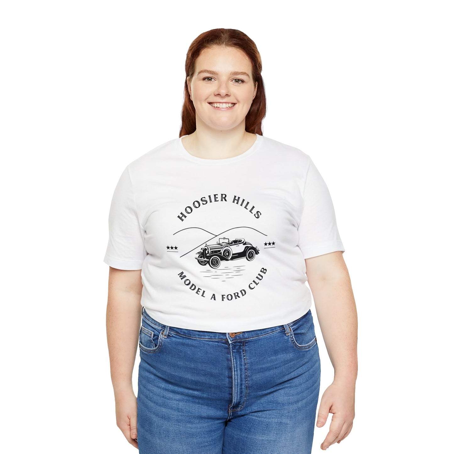 Hoosier Hills Model A Ford Club Unisex Jersey Short Sleeve Tee