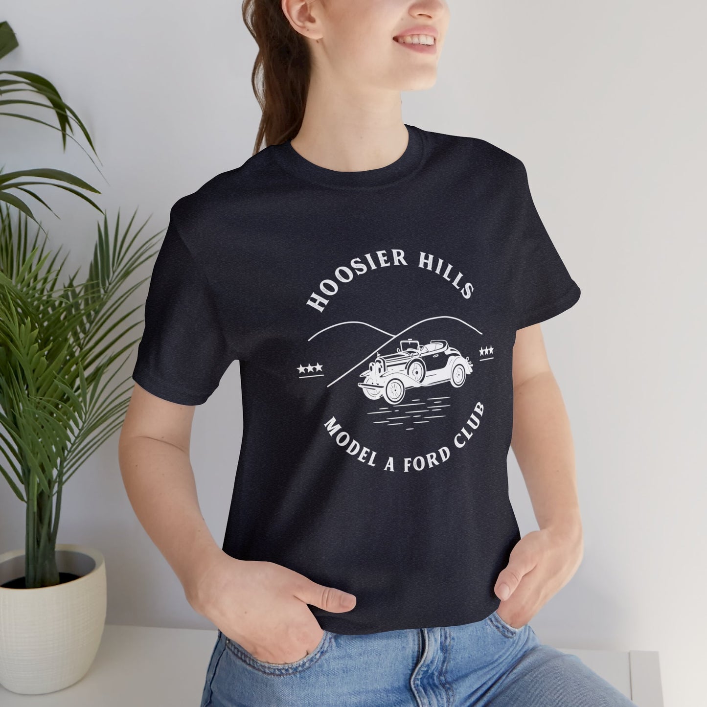 Hoosier Hills Model A Ford Club Unisex Jersey Short Sleeve Tee