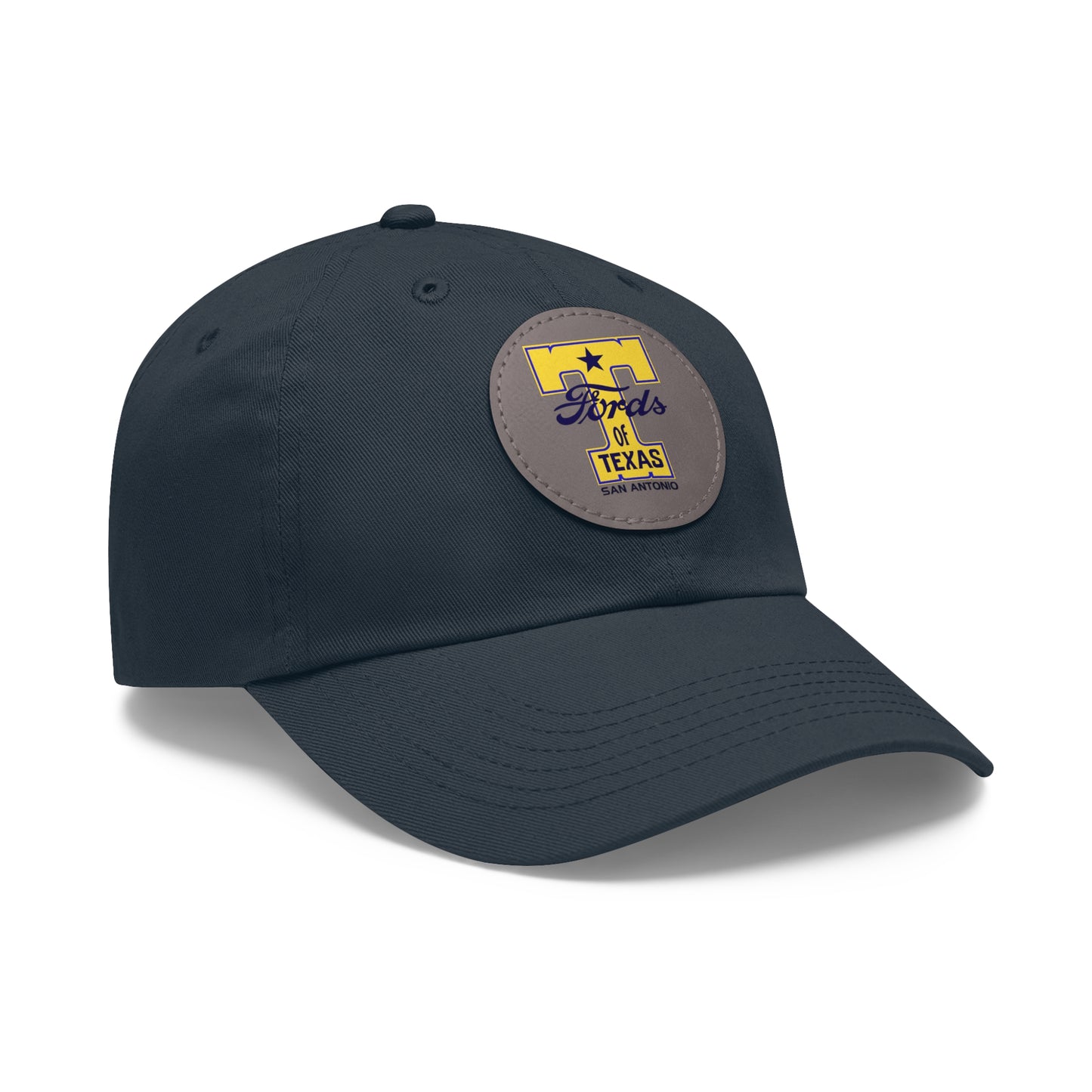 T Fords of Texas Dad Hat with Leather Patch (Round)