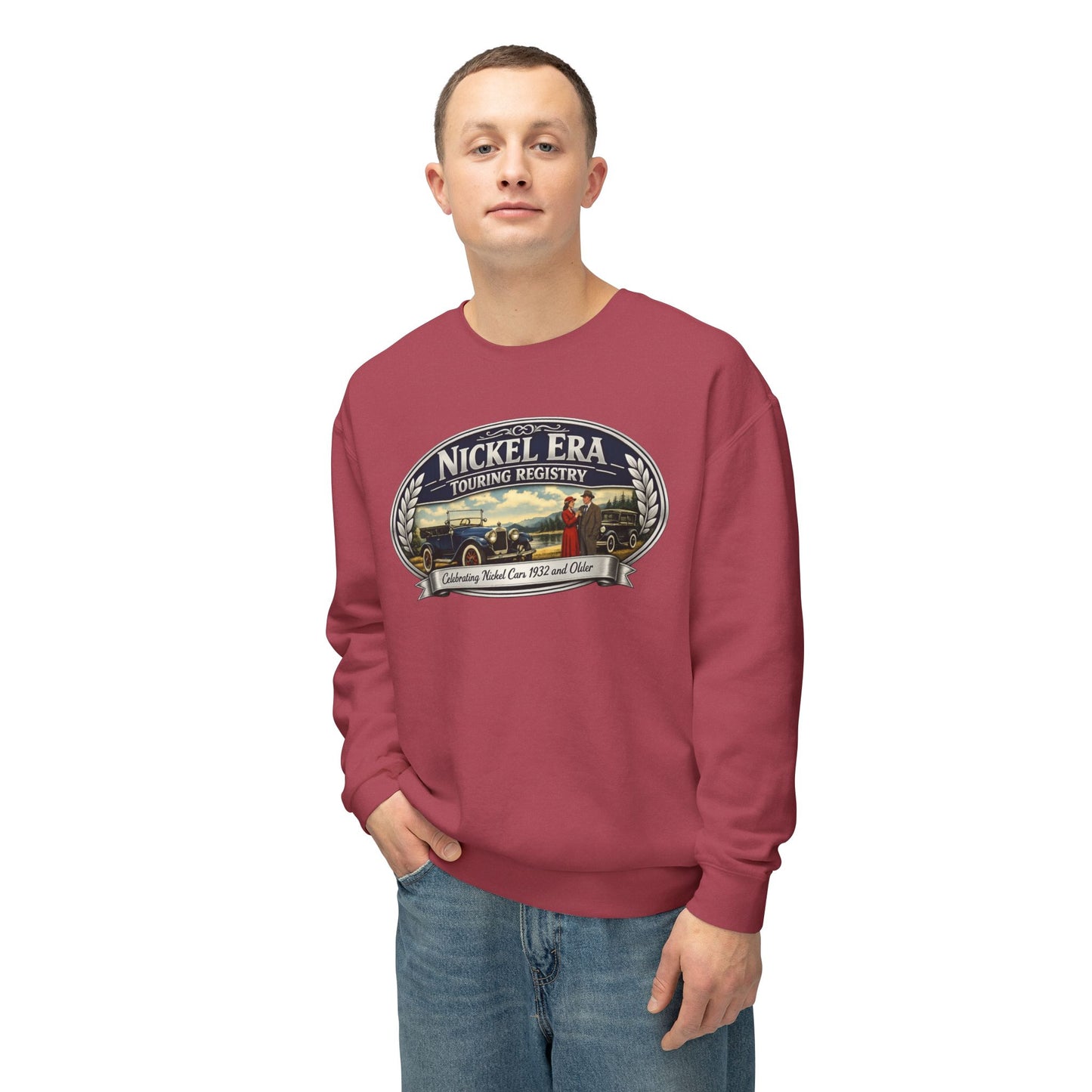 Nickel Era Touring Registry Retro Crewneck Lightweight Sweatshirt