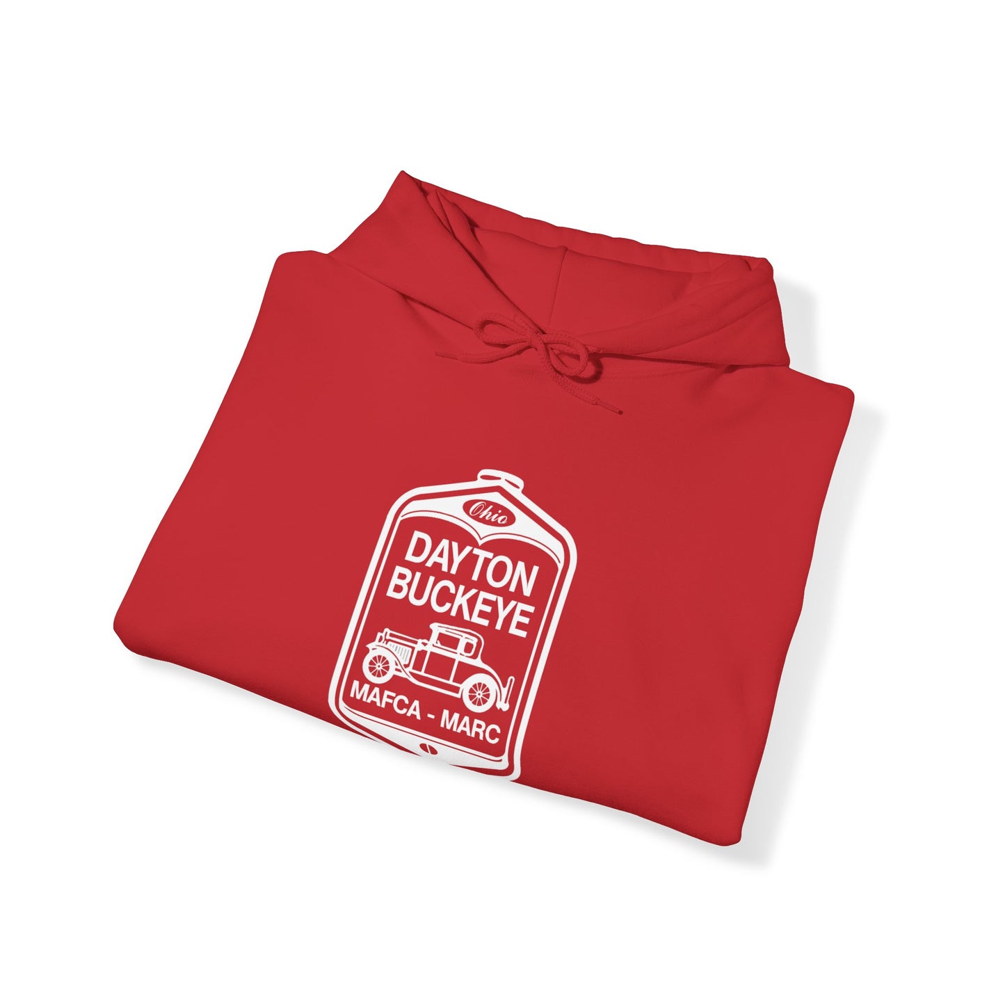 Dayton Buckeye (front logo) Unisex Heavy Blend™ Hooded Sweatshirt