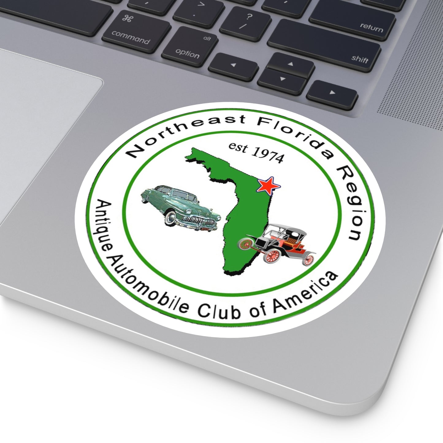 Northeast Florida Region AACA Round Stickers - Perfect for Enthusiasts & Collectors
