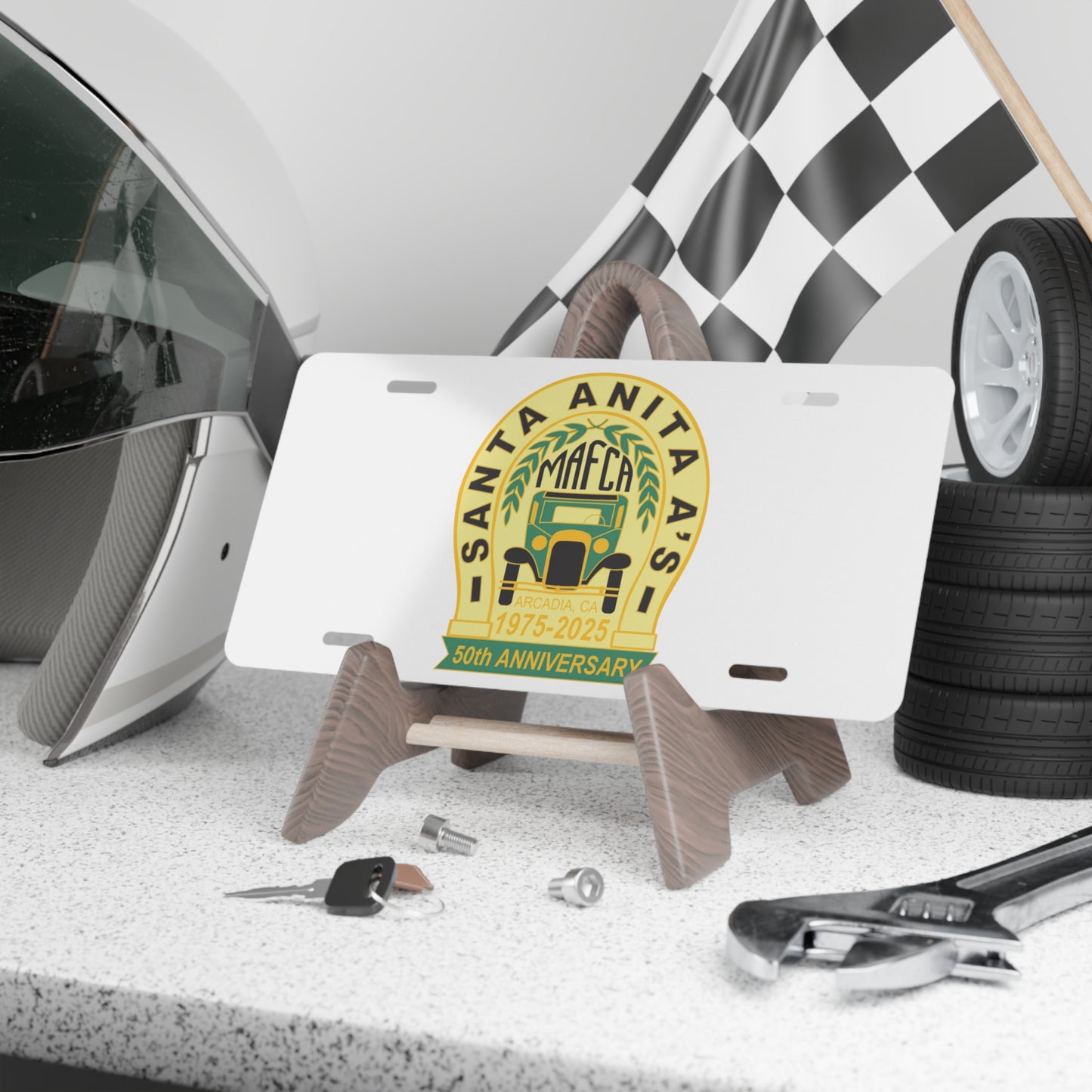 Santa Anita A's MAFCA - Custom Vanity Plate for Santa Anita 50th Anniversary