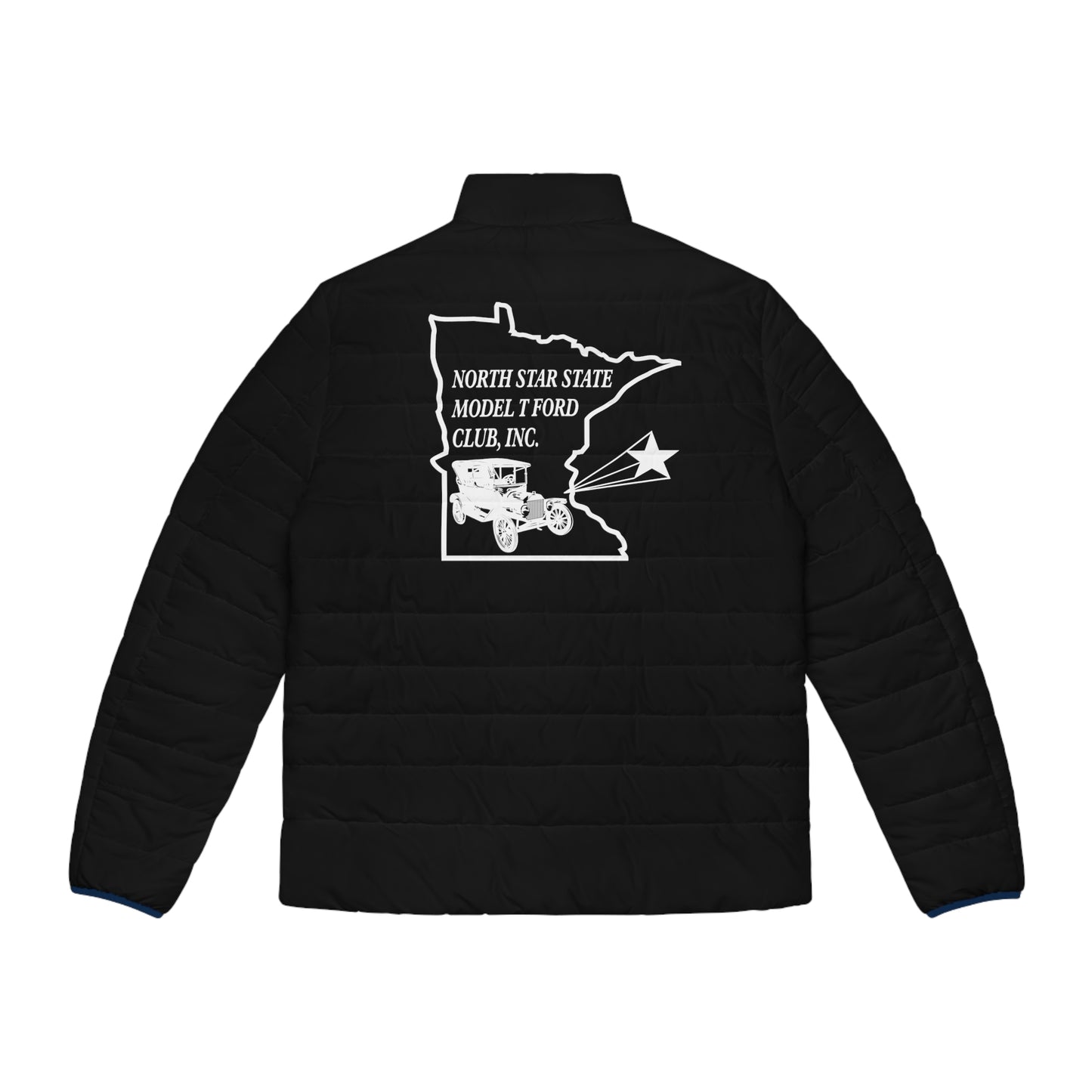 North Star State Model T Ford Club, Inc. Men's Puffer Jacket (AOP)