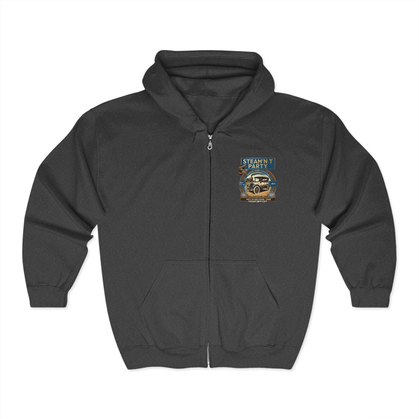Foothills Model T Ford Club STEAM'N T PARTY Hoodie - Perfect for a tour!