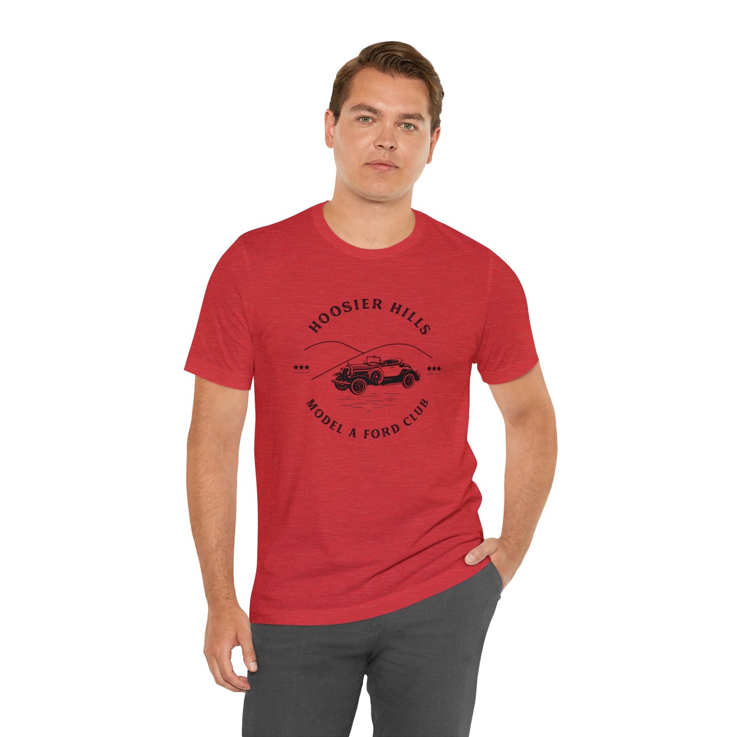 Hoosier Hills Model A Ford Club Unisex Jersey Short Sleeve Tee