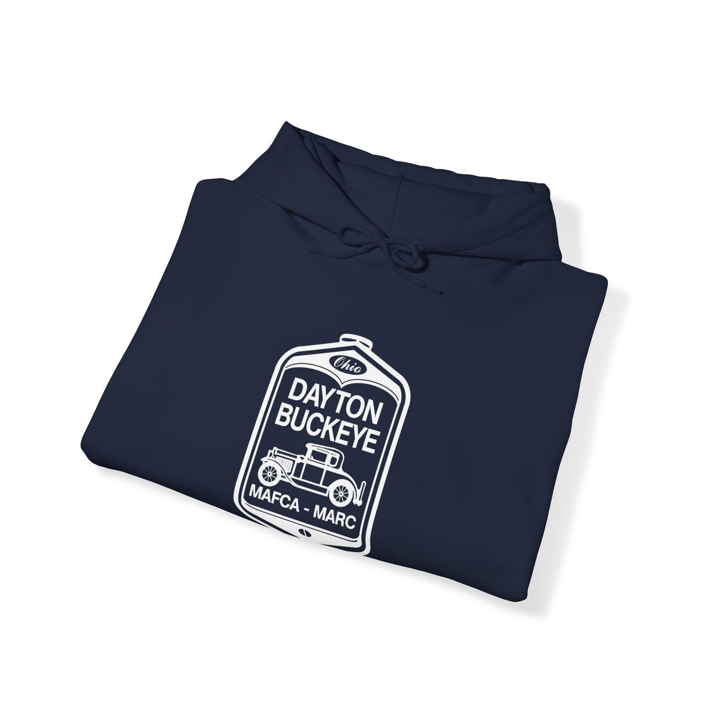 Dayton Buckeye (front logo) Unisex Heavy Blend™ Hooded Sweatshirt