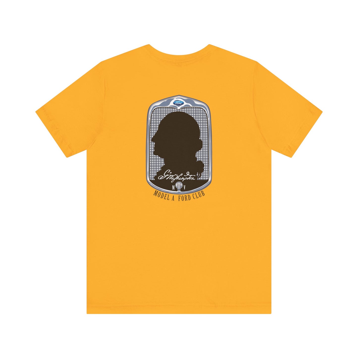 George Washington Model A Ford Club (front and back black logo) Unisex Jersey Short Sleeve Tee