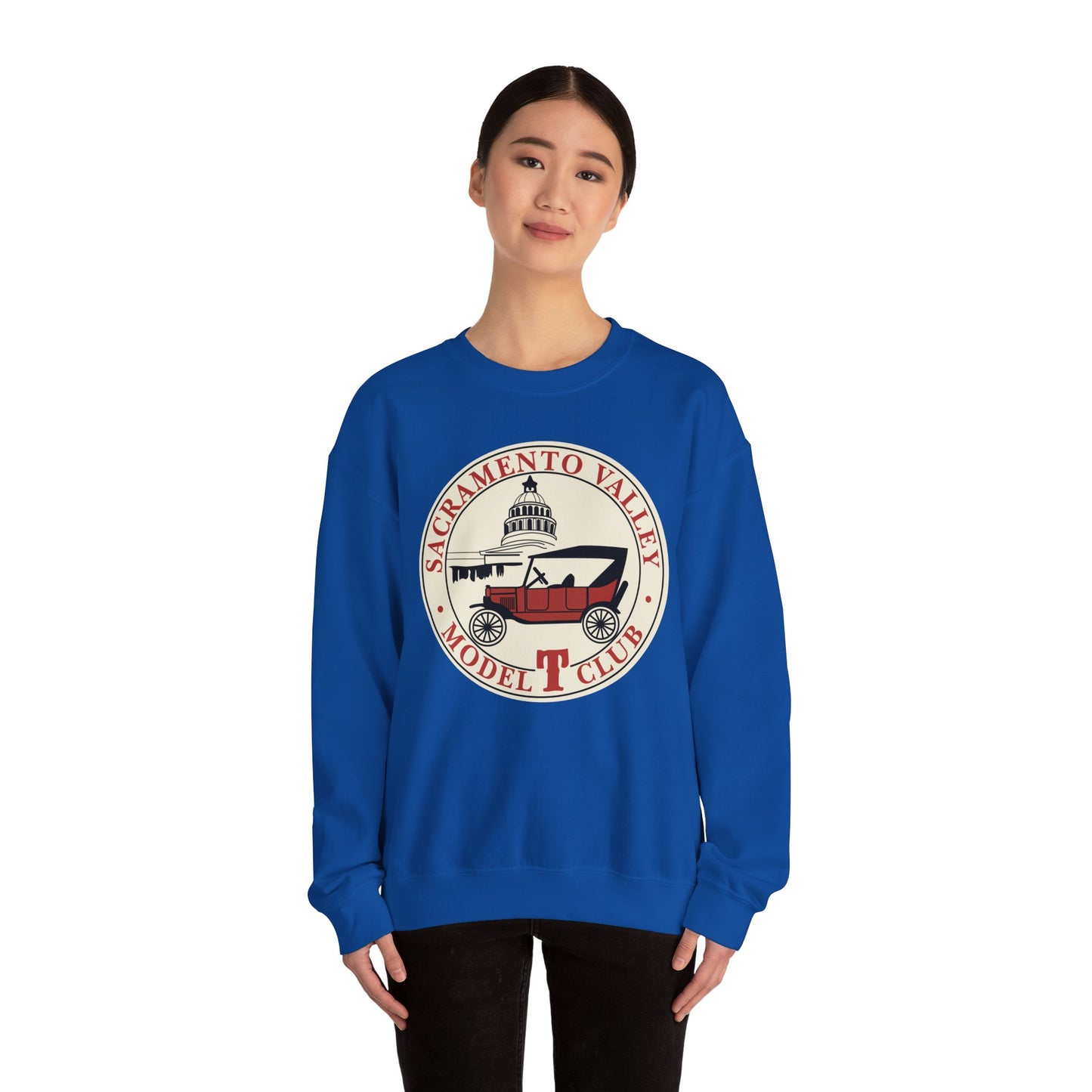 Sacramento Valley Model T Club (front and back logo) Unisex Heavy Blend™ Crewneck Sweatshirt