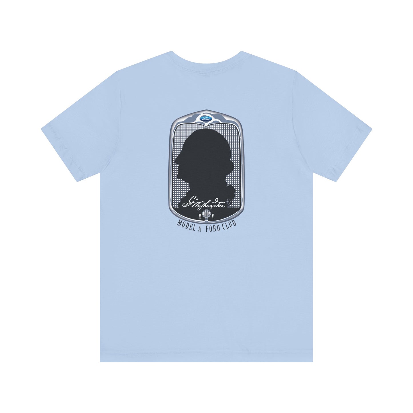 George Washington Model A Ford Club (front and back black logo) Unisex Jersey Short Sleeve Tee