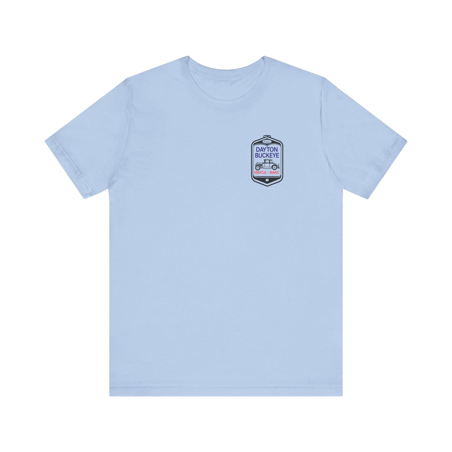 Dayton Buckeye (front and back logo) Unisex Jersey Short Sleeve Tee