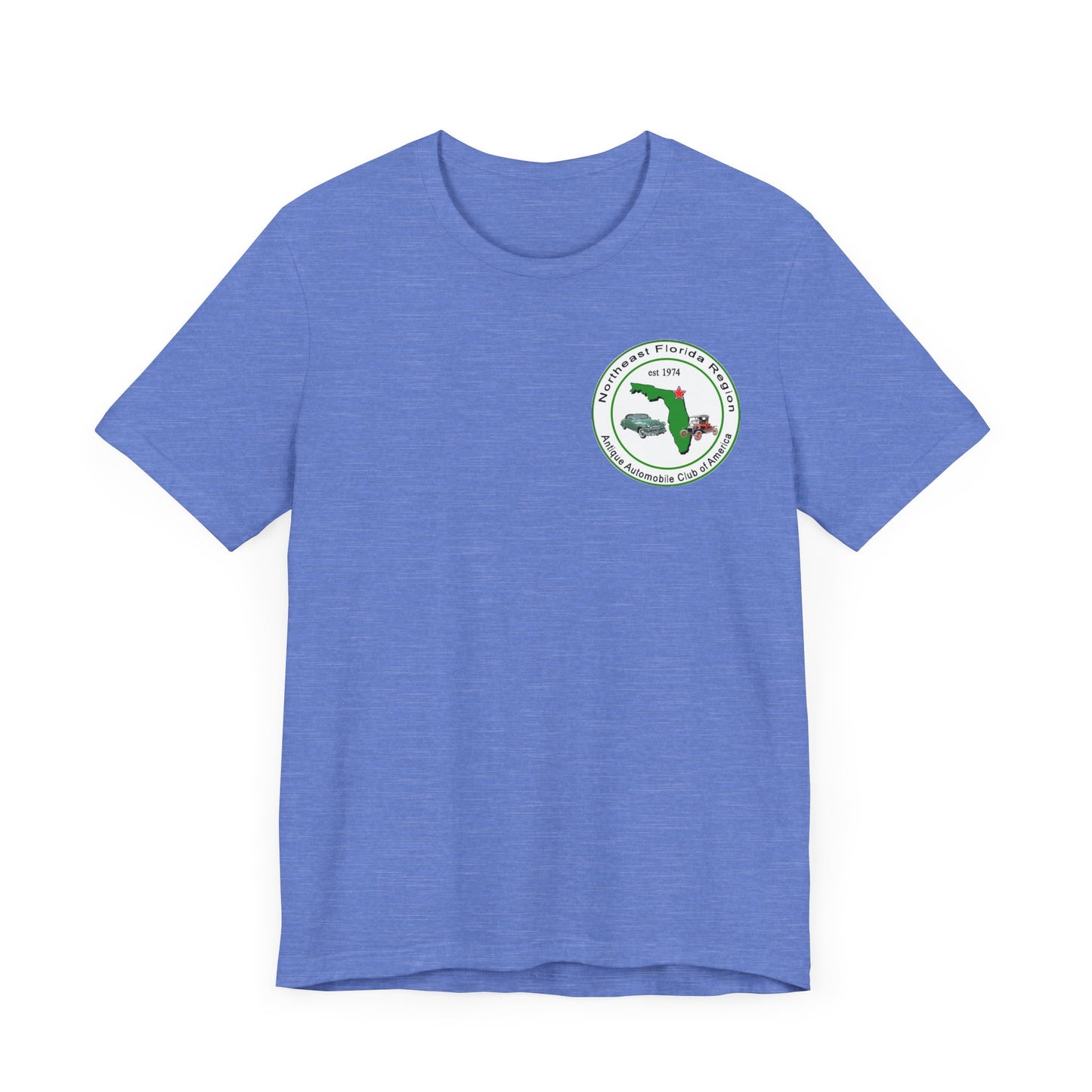 Northeast Florida Region AACA (front and back logos) - Unisex Jersey Shirt for Car Enthusiasts