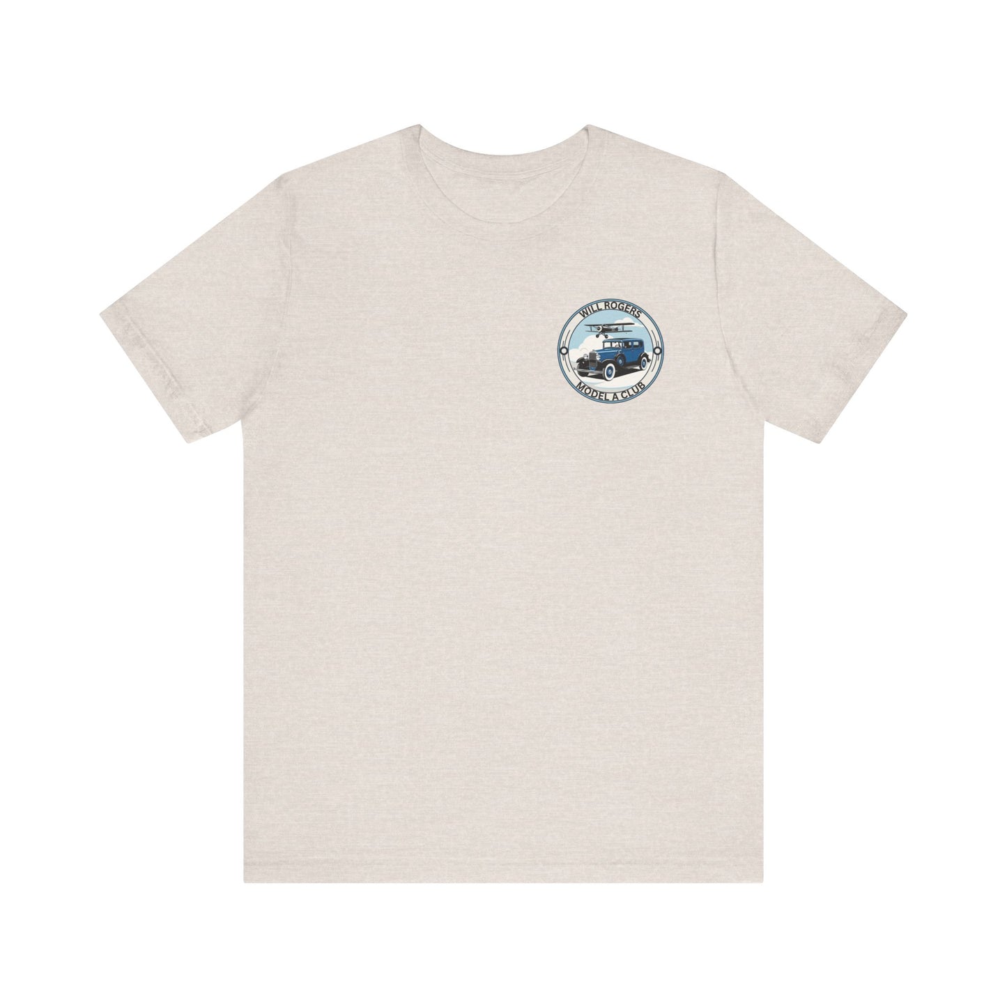 Will Rogers Model A Club (small front logo) Unisex Jersey Tee