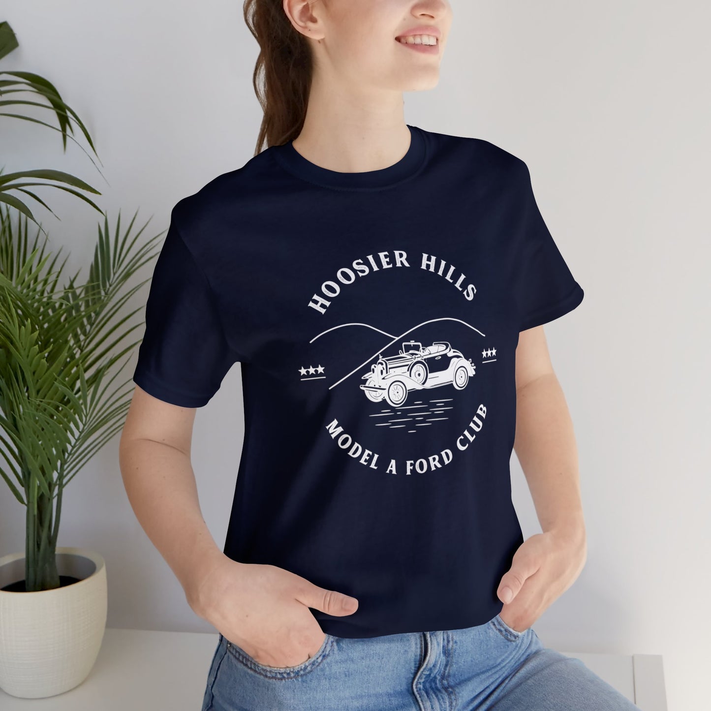 Hoosier Hills Model A Ford Club Unisex Jersey Short Sleeve Tee
