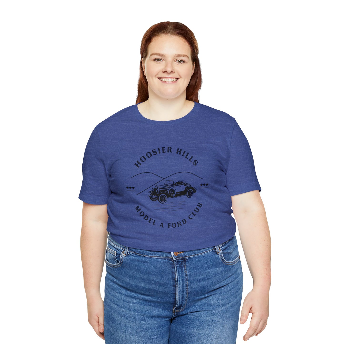 Hoosier Hills Model A Ford Club Unisex Jersey Short Sleeve Tee