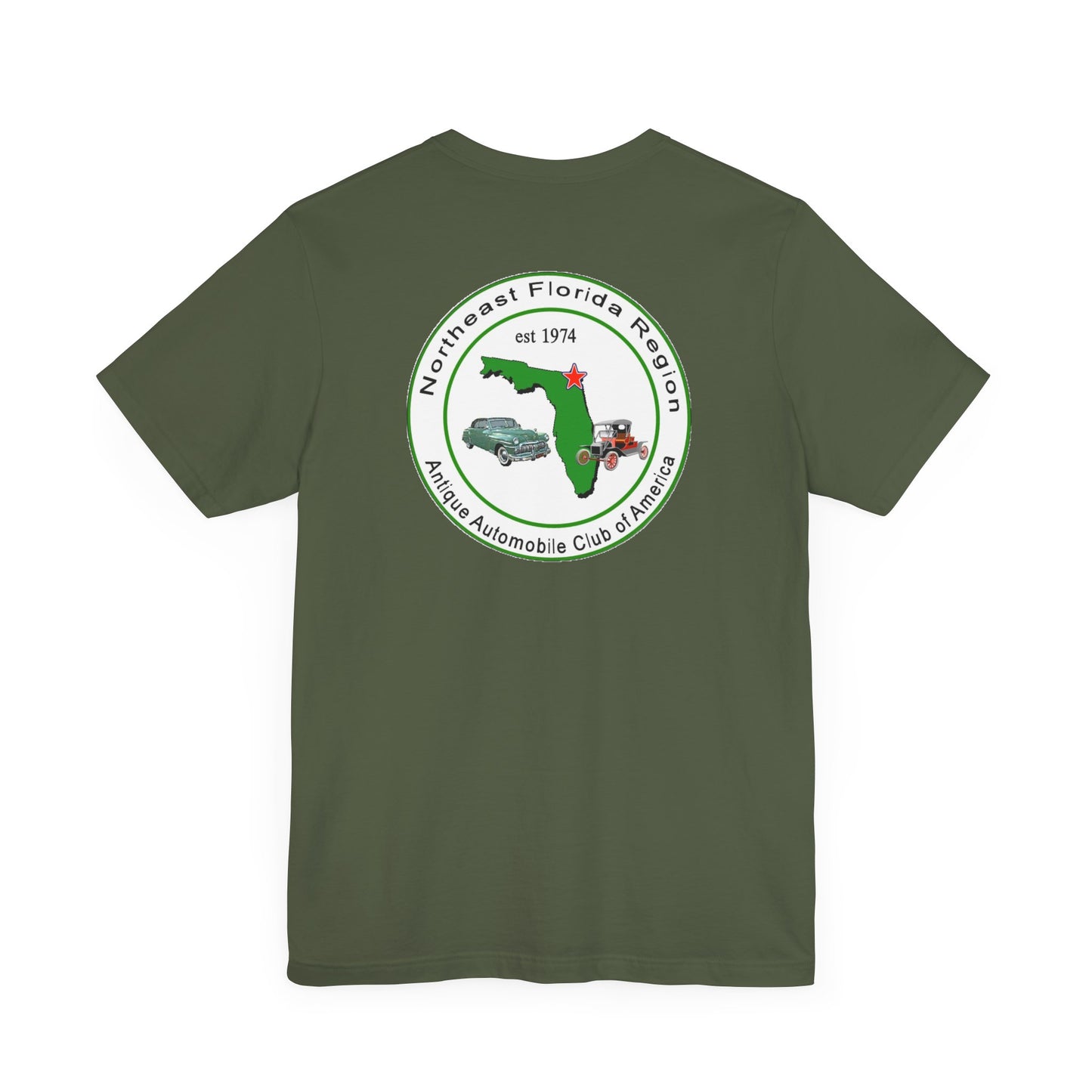 Northeast Florida Region AACA (front and back logos) - Unisex Jersey Shirt for Car Enthusiasts