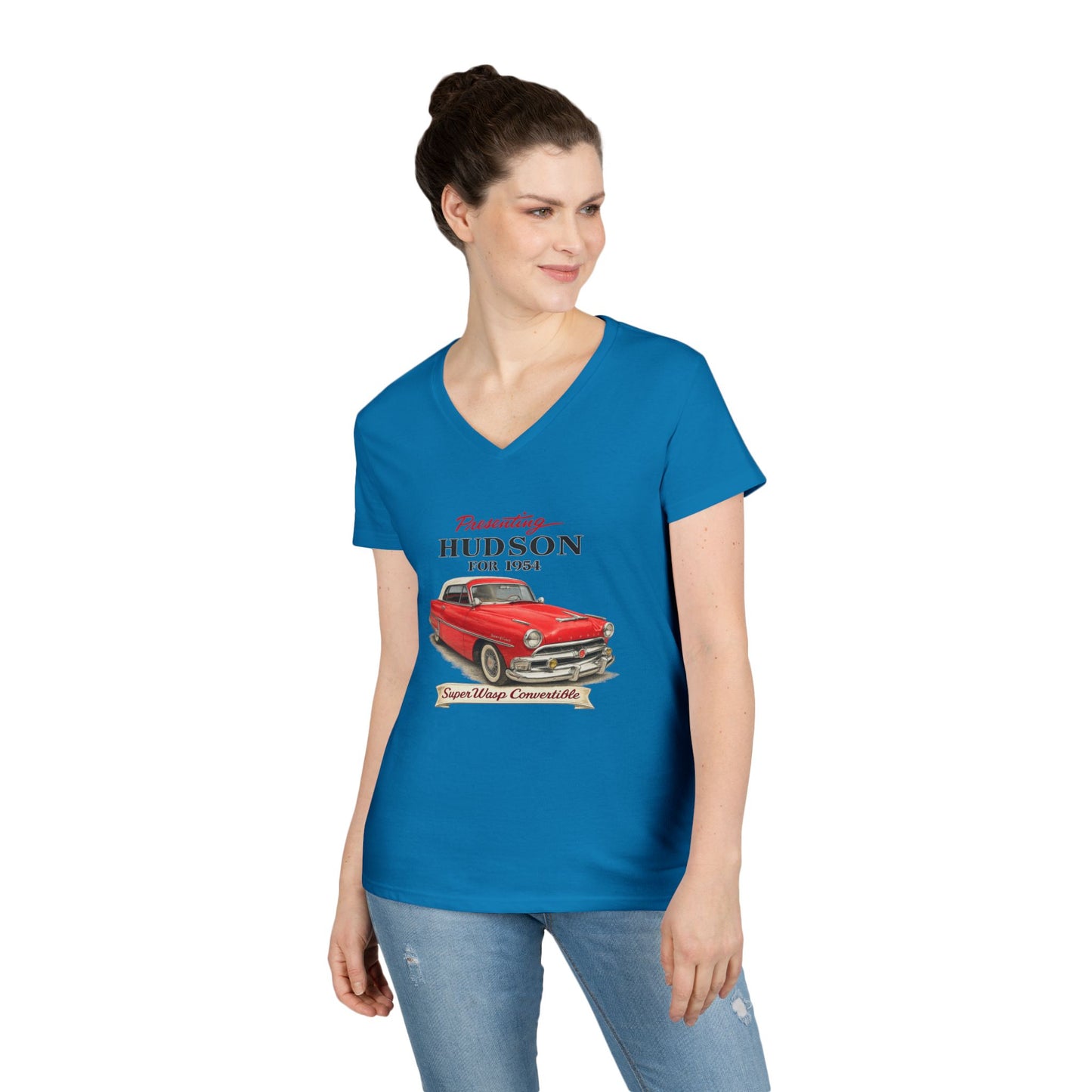 1954 Hudson Super Wasp Women's V-Neck Tee