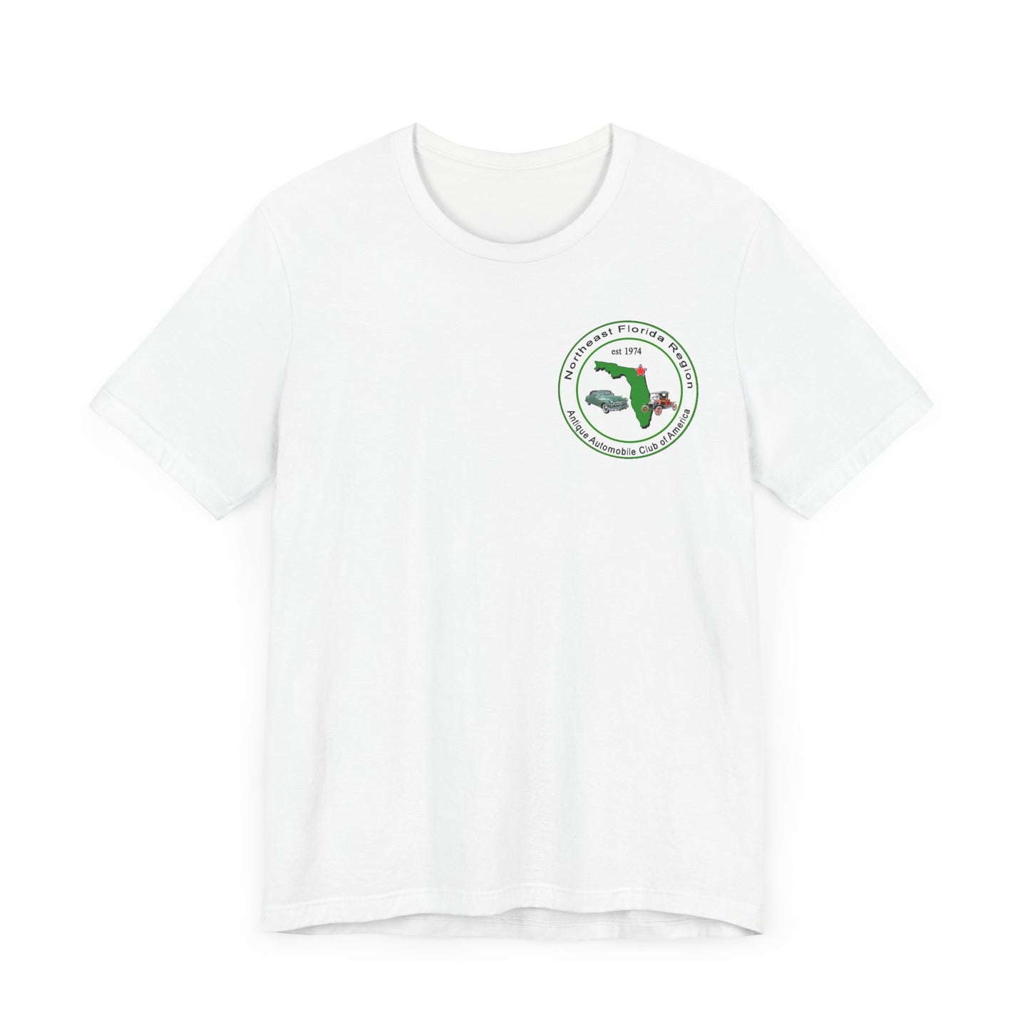 Northeast Florida Region AACA (small front logo) Unisex Jersey Tee - Perfect for Events & Gatherings