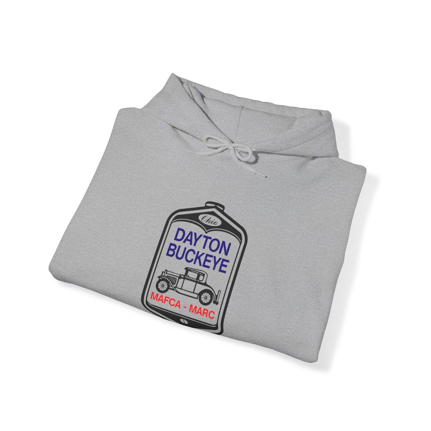 Dayton Buckeye (front logo) Unisex Heavy Blend™ Hooded Sweatshirt