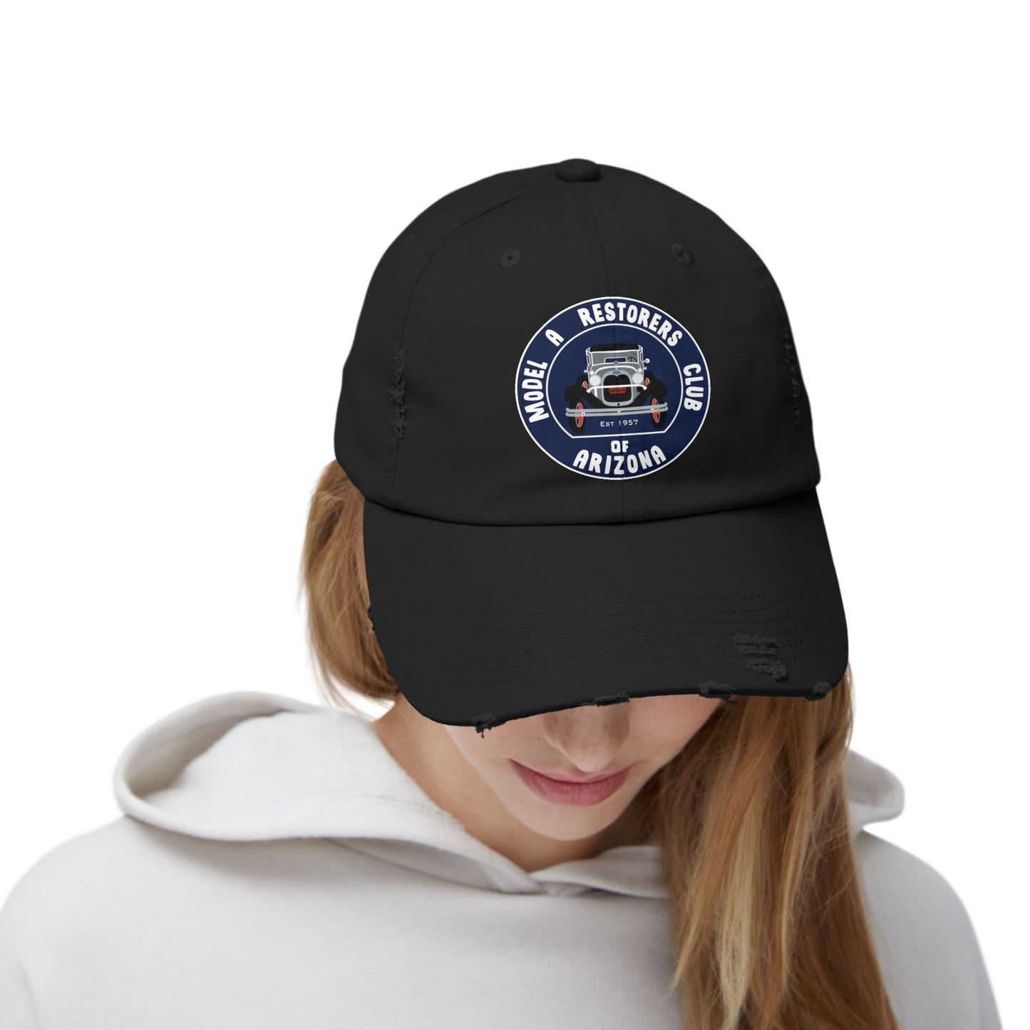 MARC of Arizona Unisex Distressed Cap - Model A Restoration Club of Arizona Emblem