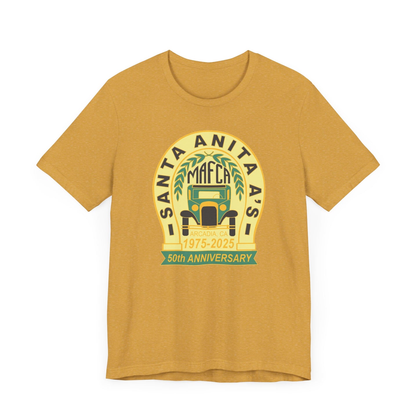 Santa Anita A's MAFCA 50th Anniversary (front logo) Unisex Jersey Tee