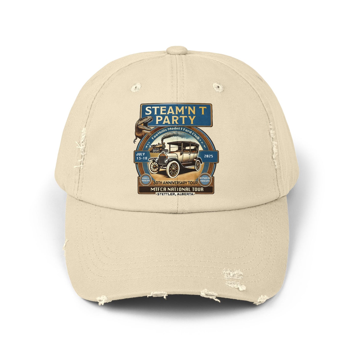 Foothills Model T Ford Club STEAM'N T PARTY Unisex Distressed Cap