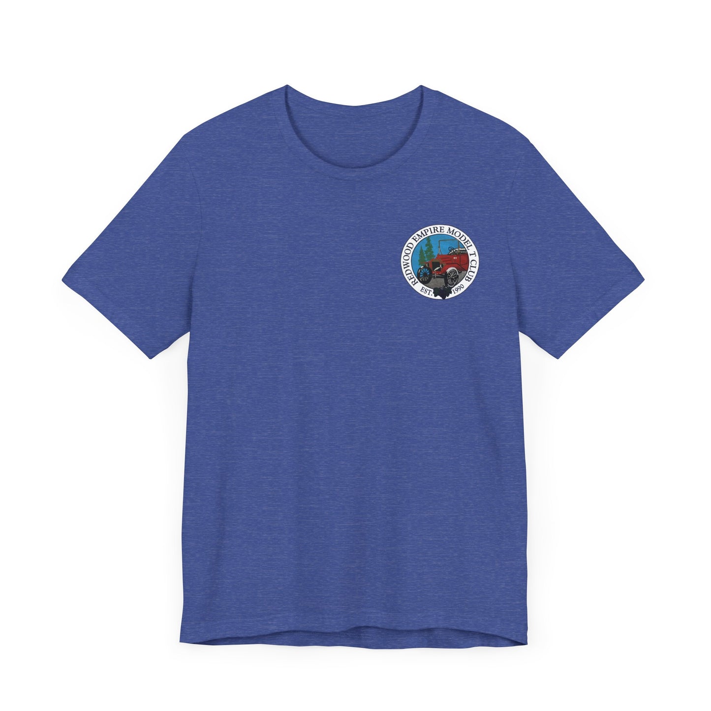 Redwood Empire Model Club (front and back logo) Unisex Short Sleeve Tee - Vintage Style Graphic T-Shirt