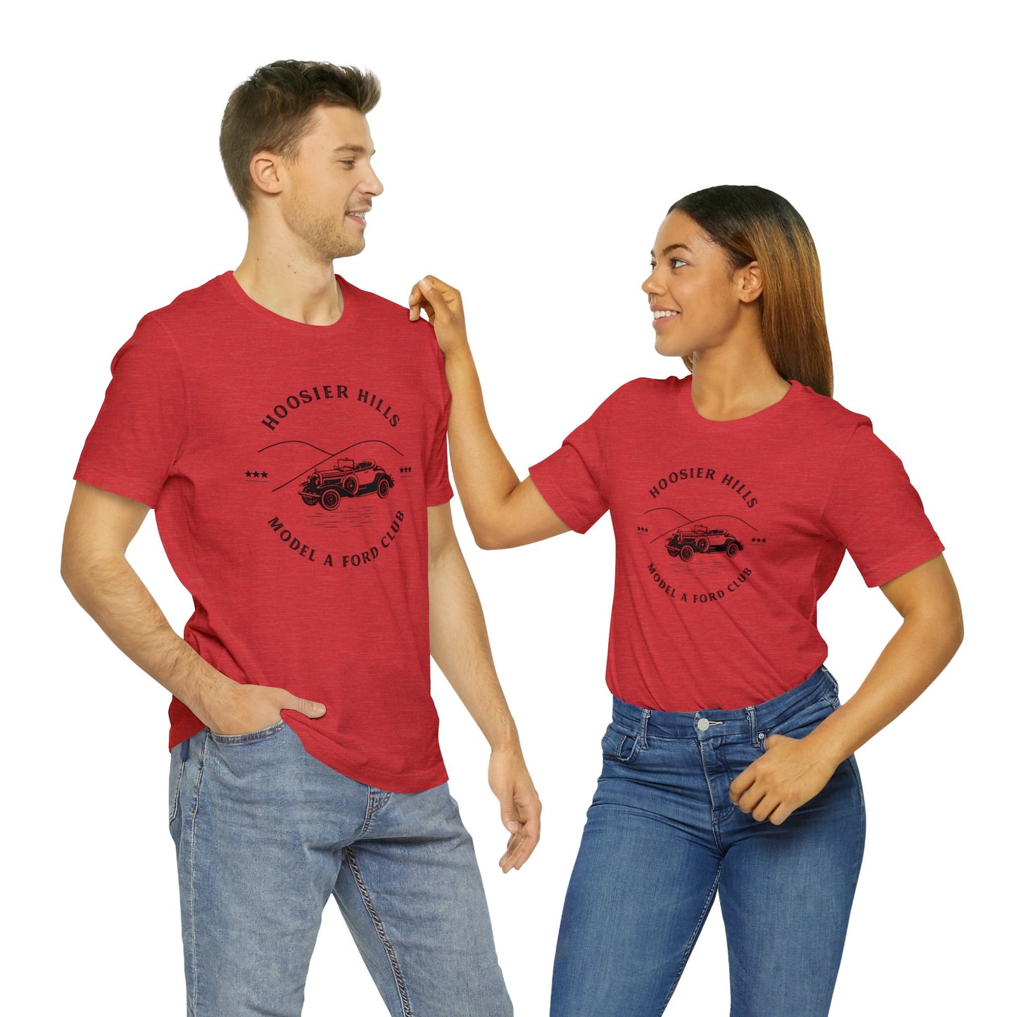 Hoosier Hills Model A Ford Club Unisex Jersey Short Sleeve Tee